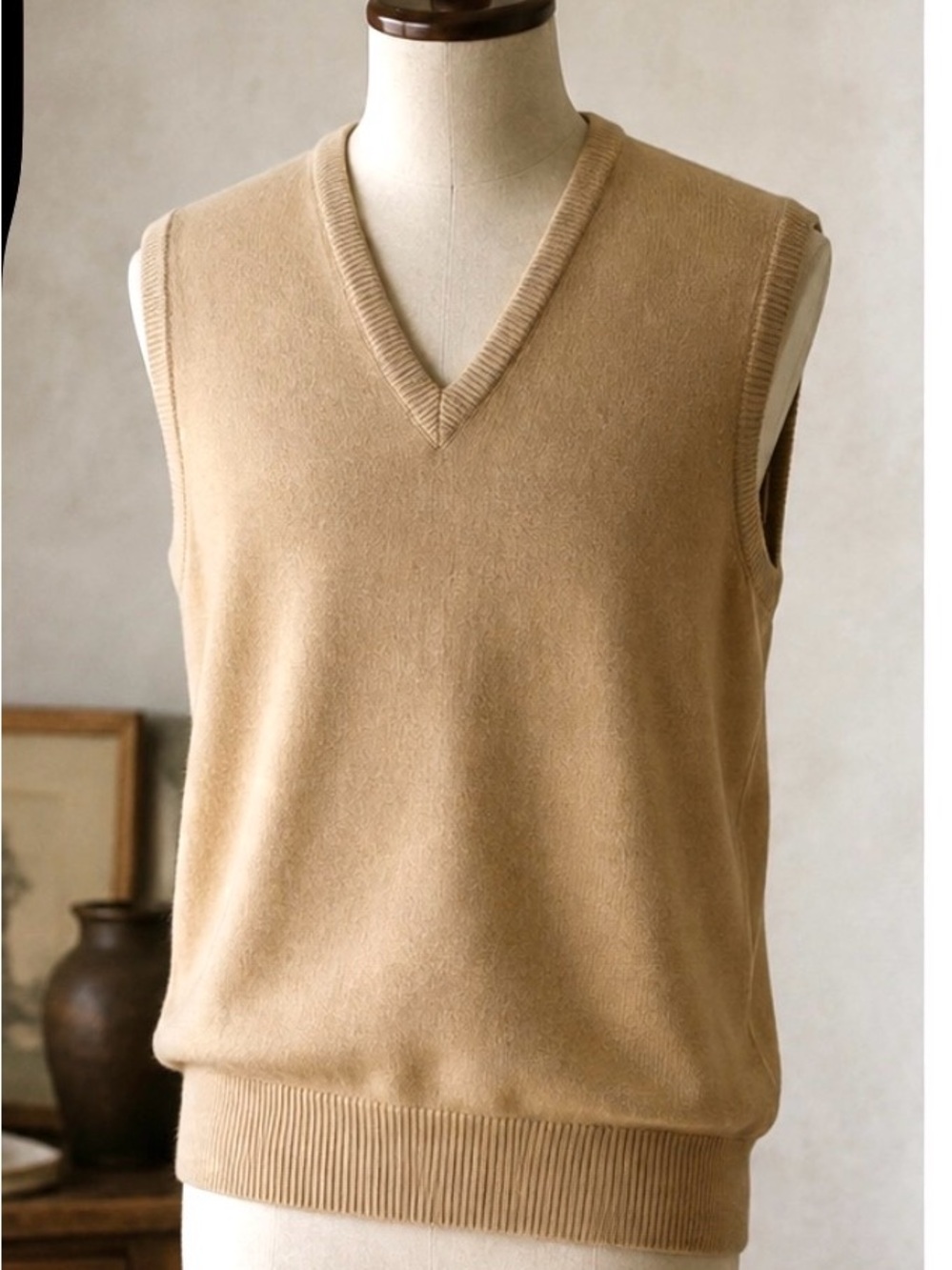 VTG Ballantyne 100% Cashmere Mens Sweater Vest Sz 44 (L) Scotland Grandpacore